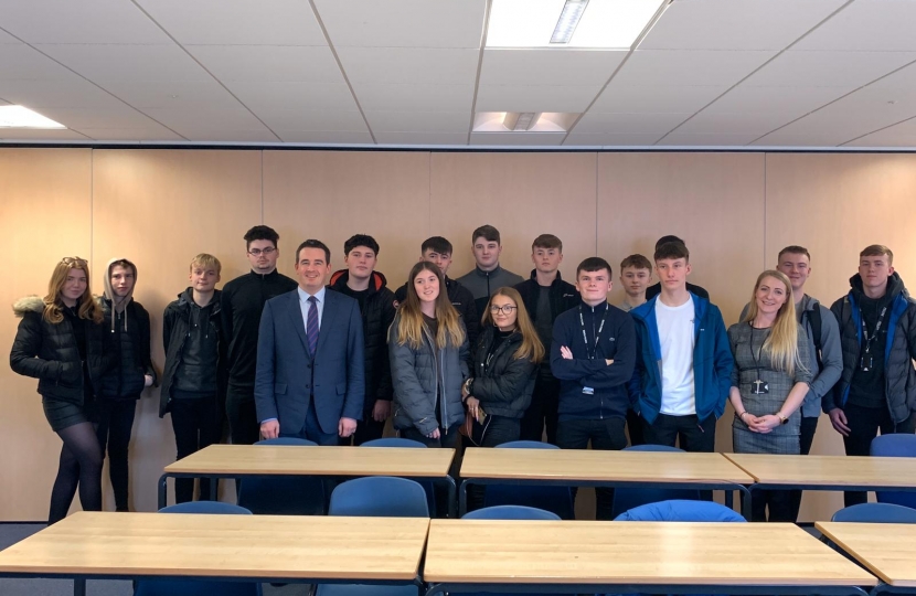  Prestatyn Sixth Formers question new MP ahead of Parliament visit