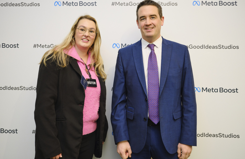 Elin and James at Meta event in Parliament