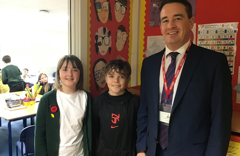 MP tours the Vale of Clwyd to talk to young people about his role, as part of UK Parliament Week