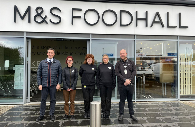 MP highlights opportunities for young people at M&S during Apprenticeship Week 2023