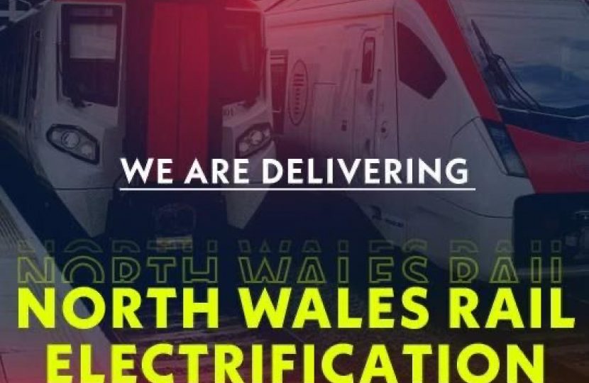 MP welcomes UK Government’s transformational commitment to deliver North Wales Rail Electrification 