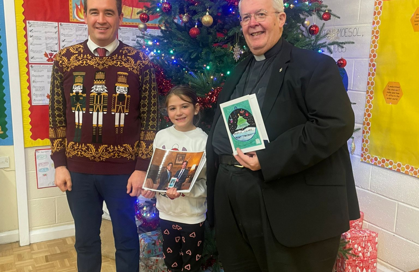 St Asaph schoolgirl crowned winner of MP's Christmas Card competition