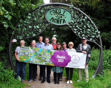 Prestatyn in Bloom committee at Coed y Morfa woodlands