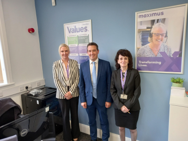 MP visits Maximus office in Rhyl to see how employment support transforms lives