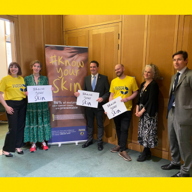 MP supports skin cancer awareness campaign